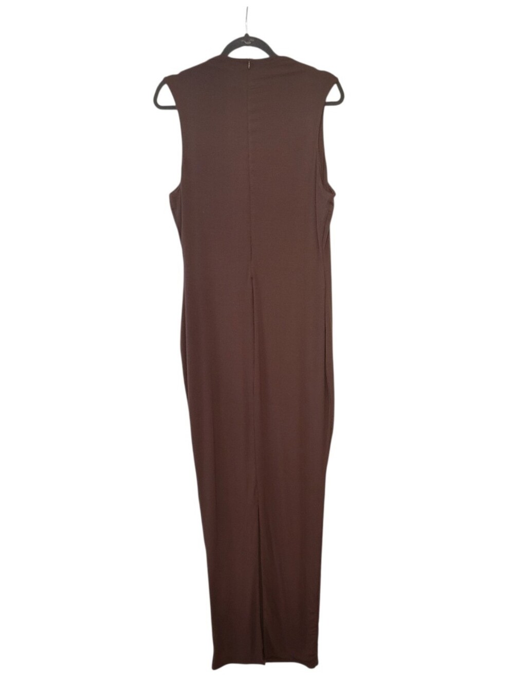 NWT Naked Wardrobe Chocolate Brown Sleeveless Bodycon Maxi Dress Size 2X - Picture 5 of 6